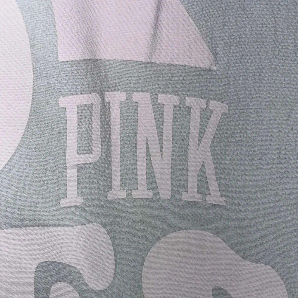 PINK Victoria's Secret Beach Towel - Light Blue and White
